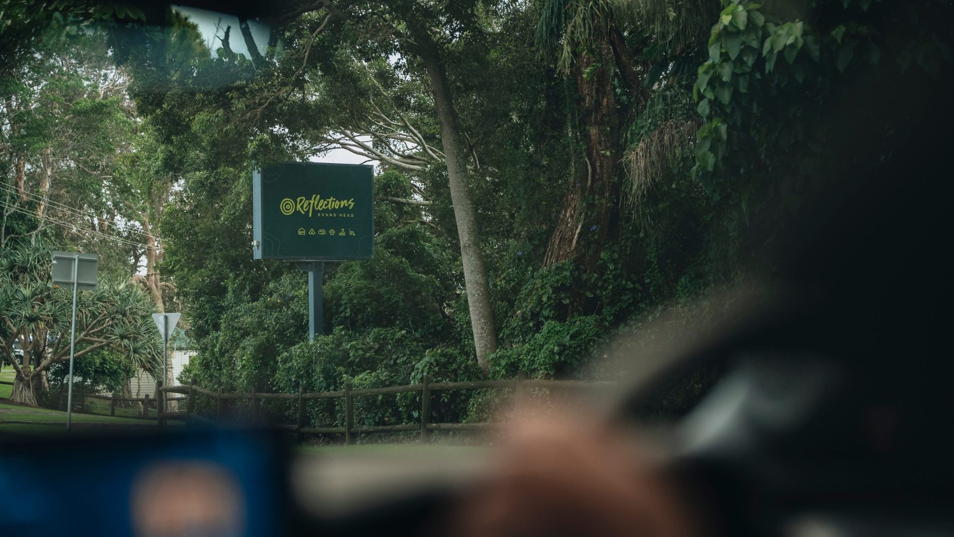 Road sign for 'Reflections Holidays'